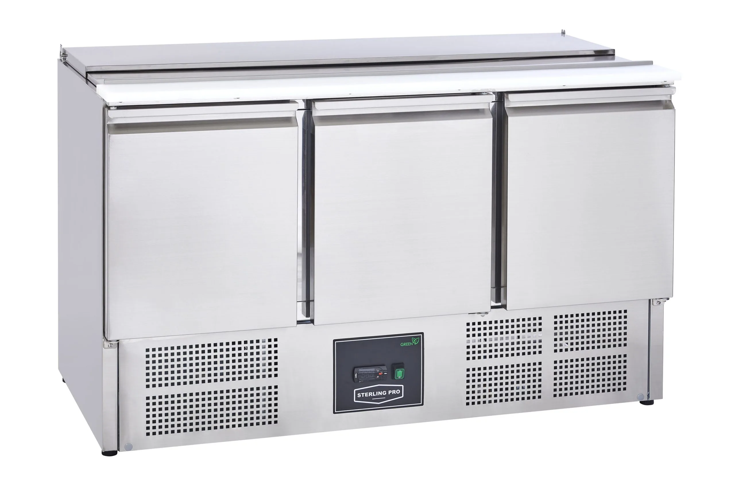 Sterling Pro Cobus SPU300SL 3 Door Saladette Hinged Lid & Chop Board, 368 Litres