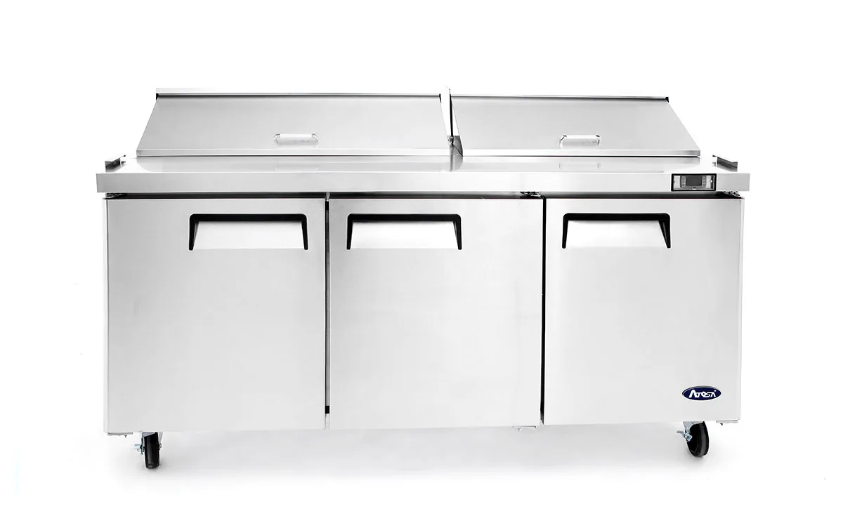 Atosa MSF8304GR 3 Door Heavy Duty Ambient Preparation Counter, 598 Litres