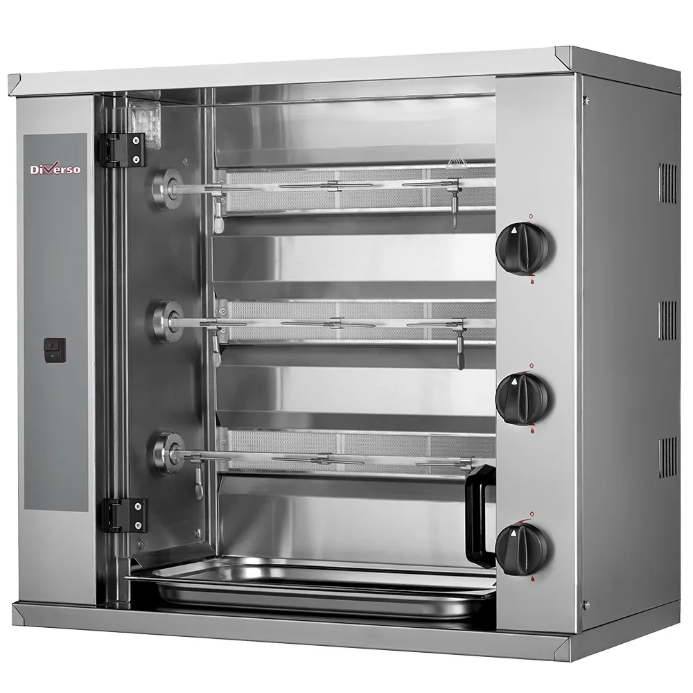 Diverso by Diamond Diverso WR-RVGS-G3 Gas chicken roaster, 3 spits (9 chickens) SMALL