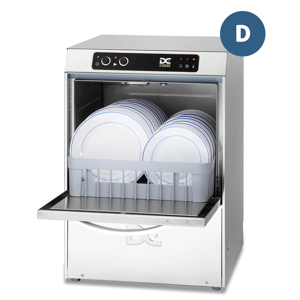 DC Products DC SD40D Standard Range 400mm Basket Frontloading Commercial Dishwasher with Drain Pump, 11 Plates
