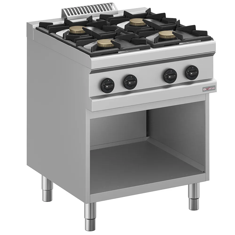 Diverso by Diamond Diverso WR-G4BA-A1 Gas range 4 burners, on open cupboard