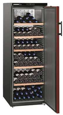 Liebherr WKr 4211 Vinothek Solid Single Door Black Upright Wine Cabinet, 200 x 750ml Bottles