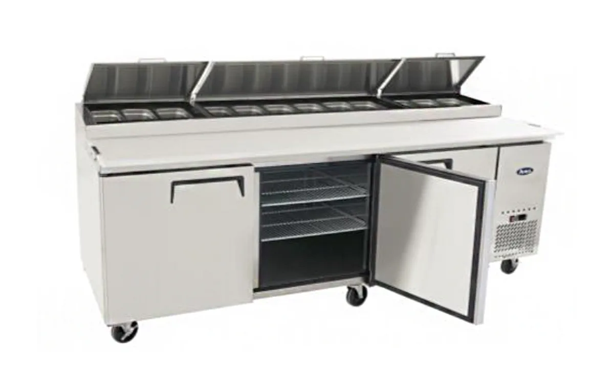 Atosa MPF8203GR 3 Door Refrigerated Preparation Table, 804 Litres