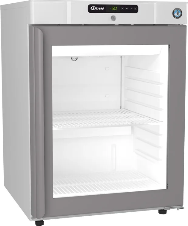 Hoshizaki Compact FG220 L-DR G U Glass Single Door White Undercounter Display Freezer, 123 Litres