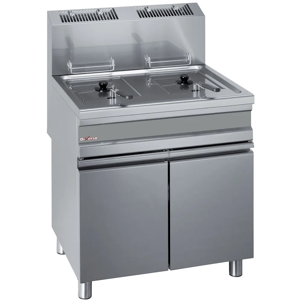 Diverso by Diamond Diverso WR-GF30-G2 Gas fryer, two 15-liters tank on cupboard
