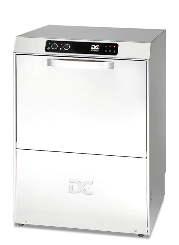 DC Products DC SD50A Standard Range 500mm Basket Frontloading Commercial Dishwasher with Break Tank, 18 Plates