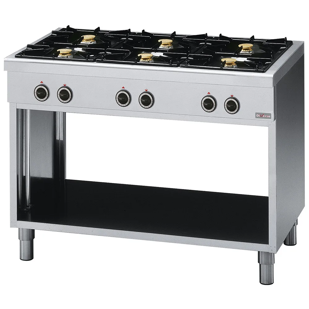 Diverso by Diamond Diverso WR-6B11-66 6 Burner Gas Cooker