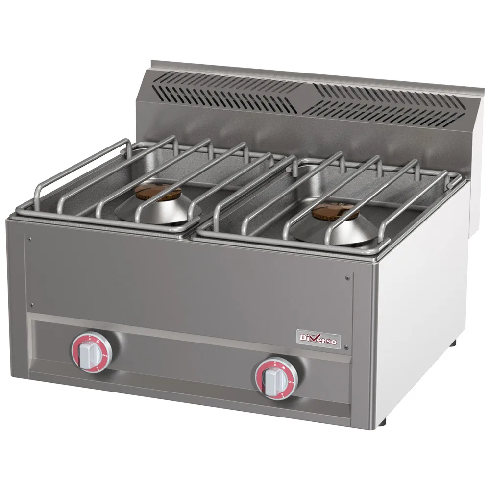Diverso by Diamond Diverso WR-G2FH-14 Stove 2 burners 8 kW super powerful -Top-