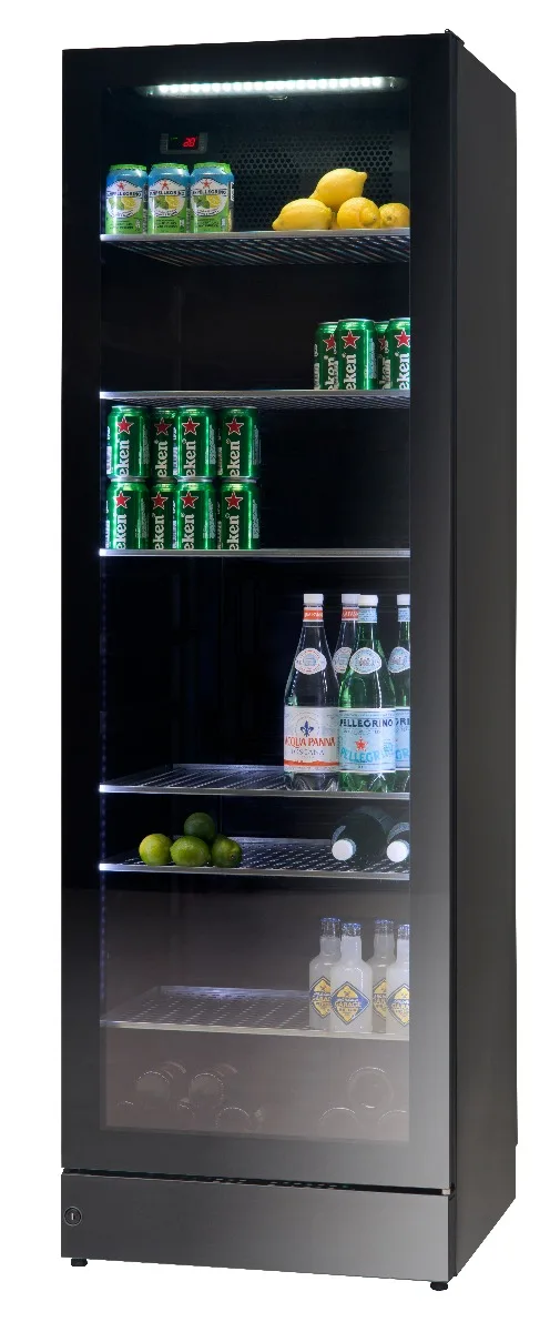 Vestfrost MFG185 Glass Single Door Black Display Cooler, 448 Litres