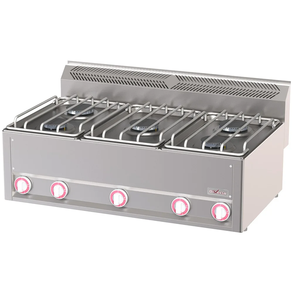 Diverso by Diamond Diverso WR-G6FT-17 Gas cooker 5 burners, -Top-