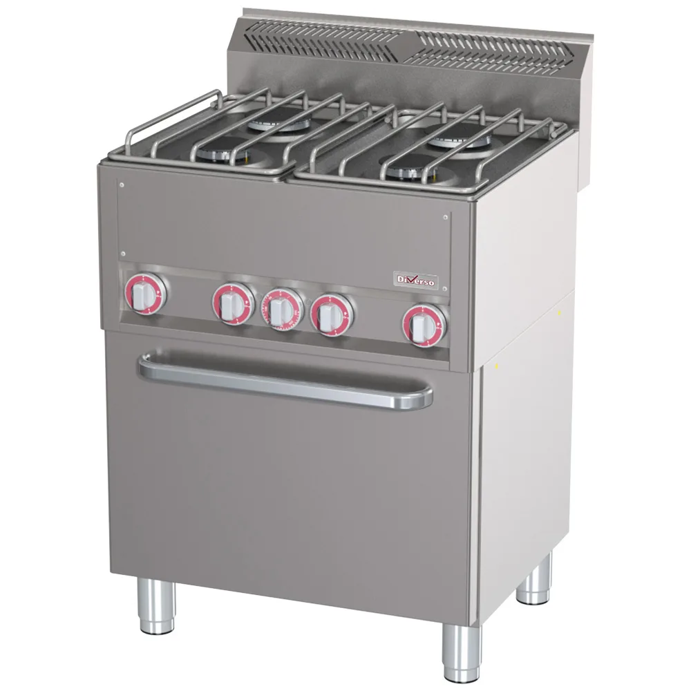 Diverso by Diamond Diverso WR-G4CF-20 Range 4 burners with convection oven GN1/1