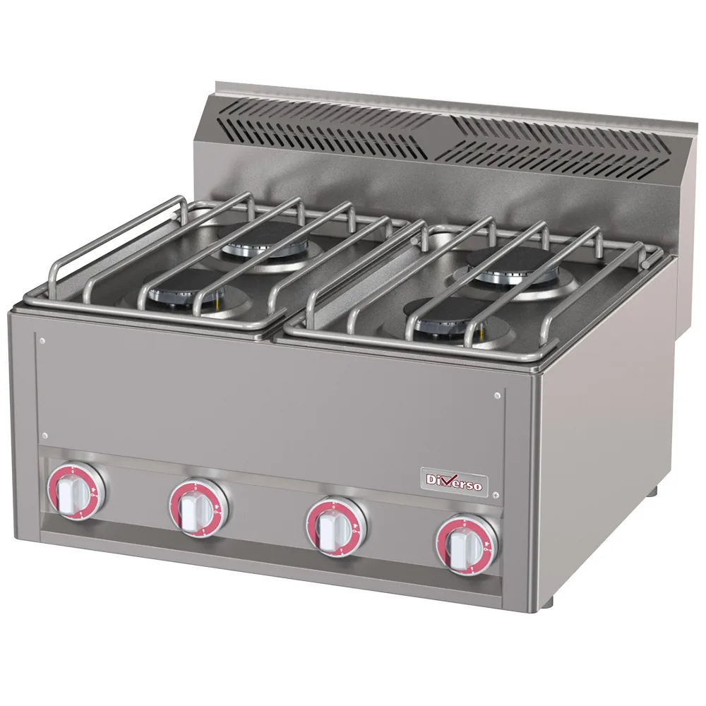 Diverso by Diamond Diverso WR-G4FT-16 Gas cooker 4 burners, -Top-