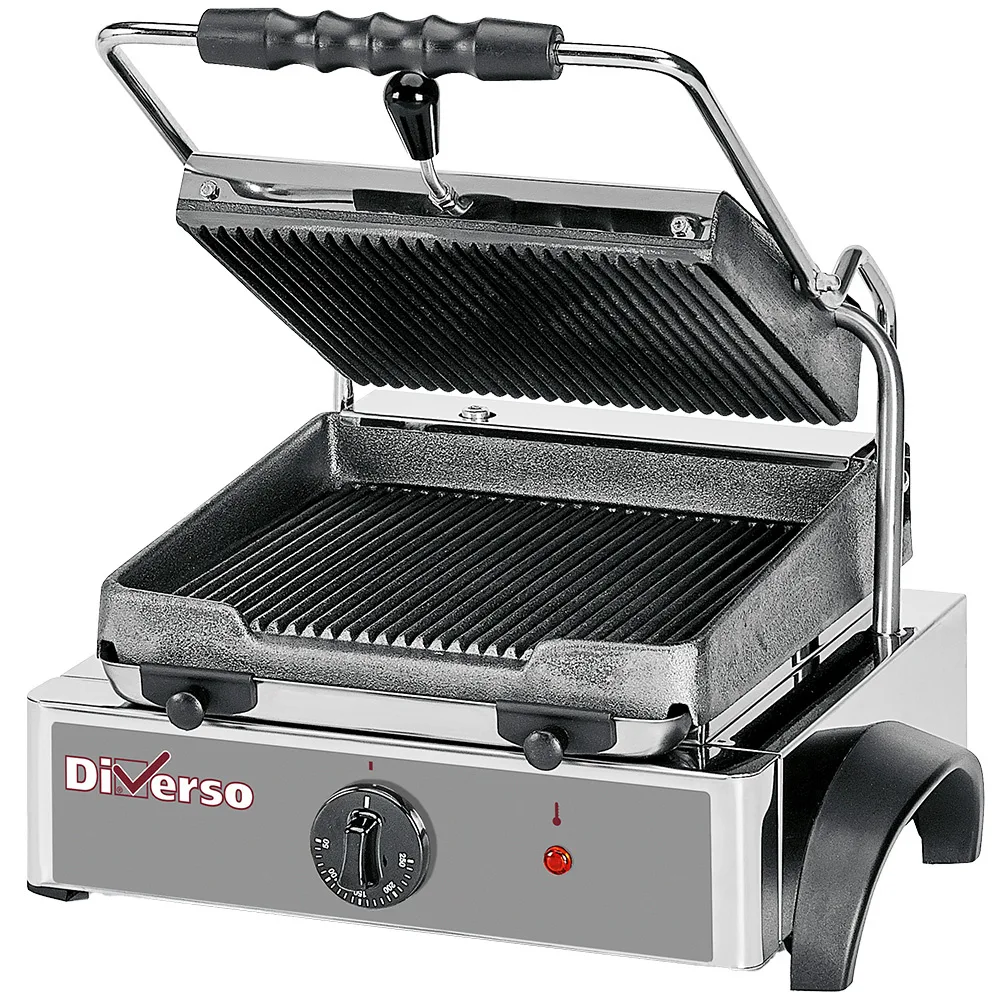 Diverso by Diamond Diverso WR-GR42-33 Electric panini grill, ribbed plates