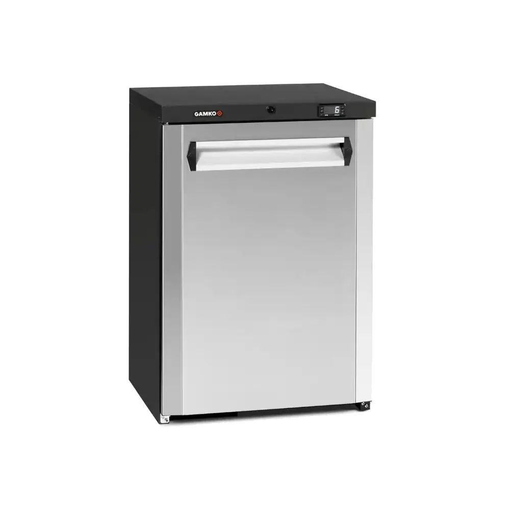 Gamko LG3-150LCS Maxiglass Low Height Stainless Steel Door Bottle Cooler, 125 Litres
