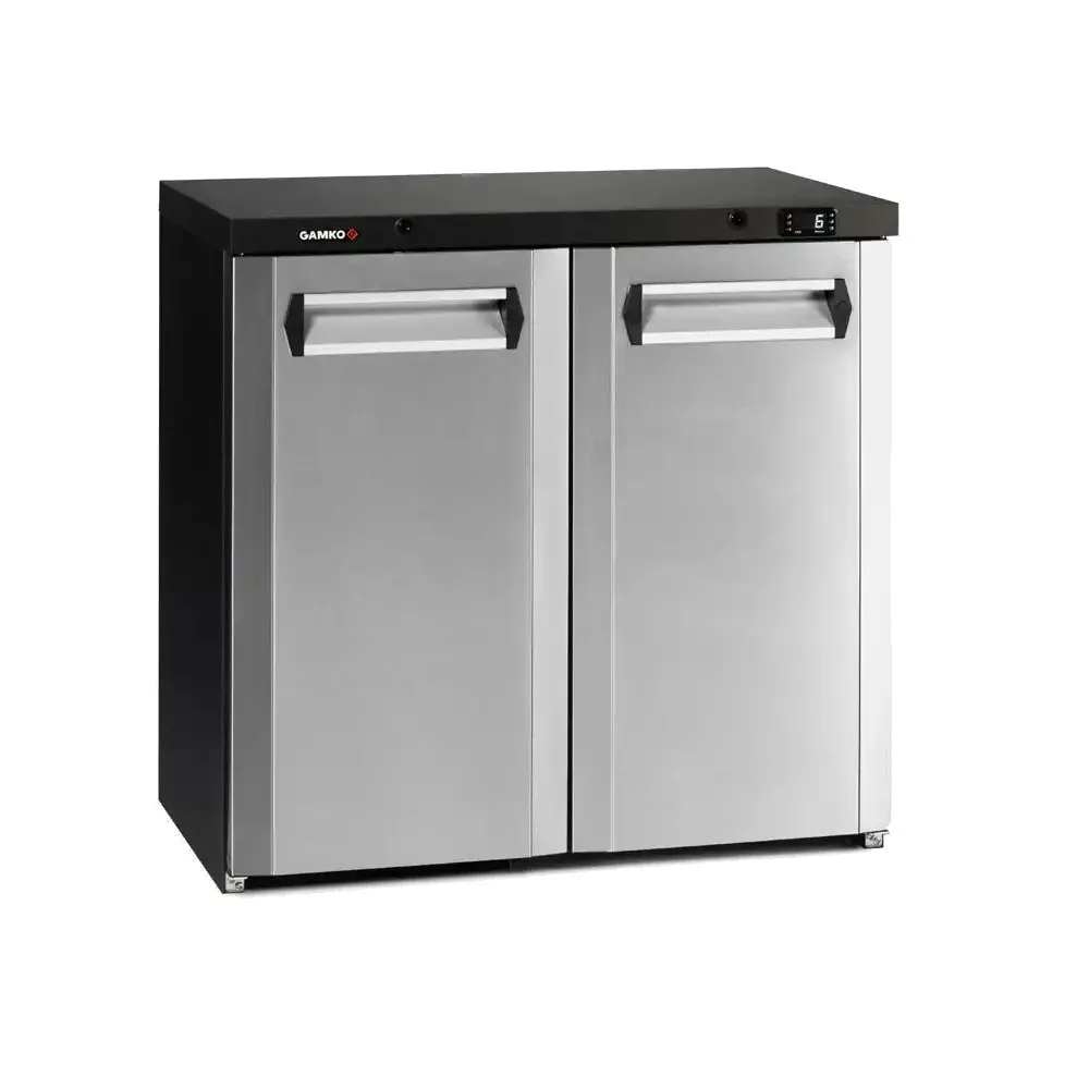 Gamko LG3-250CS Maxiglass Low Height Stainless Steel Double Door Bottle Cooler, 204 Litres