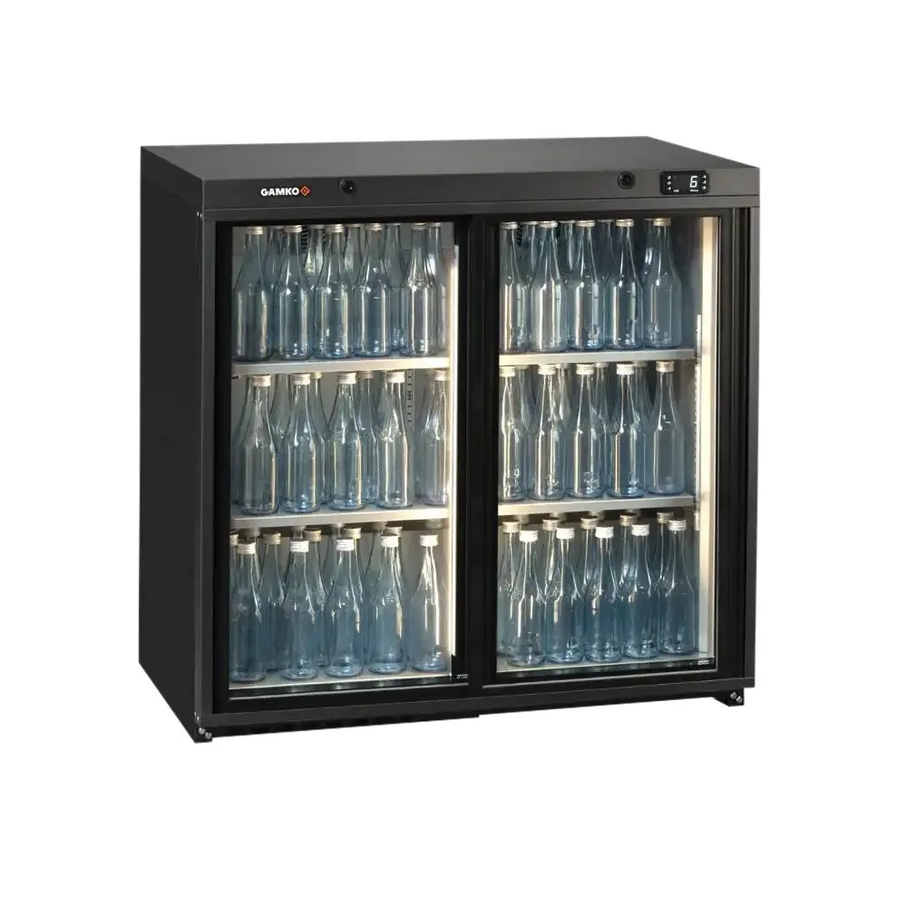 Gamko LG3-250SD Maxiglass Low Height Sliding Glass Double Door Bottle Cooler, 204 Litres