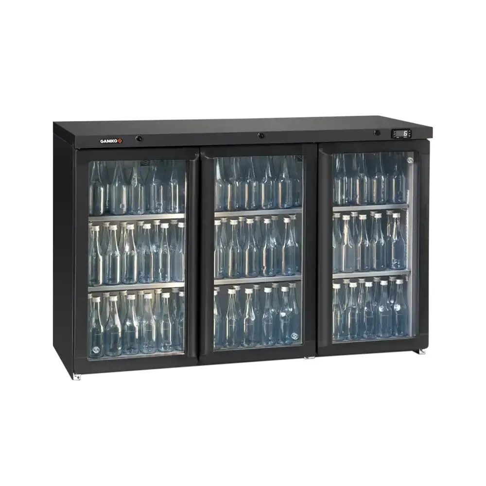 Gamko LG3-250CS Maxiglass Low Height Glass Triple Door Bottle Cooler, 338 Litres