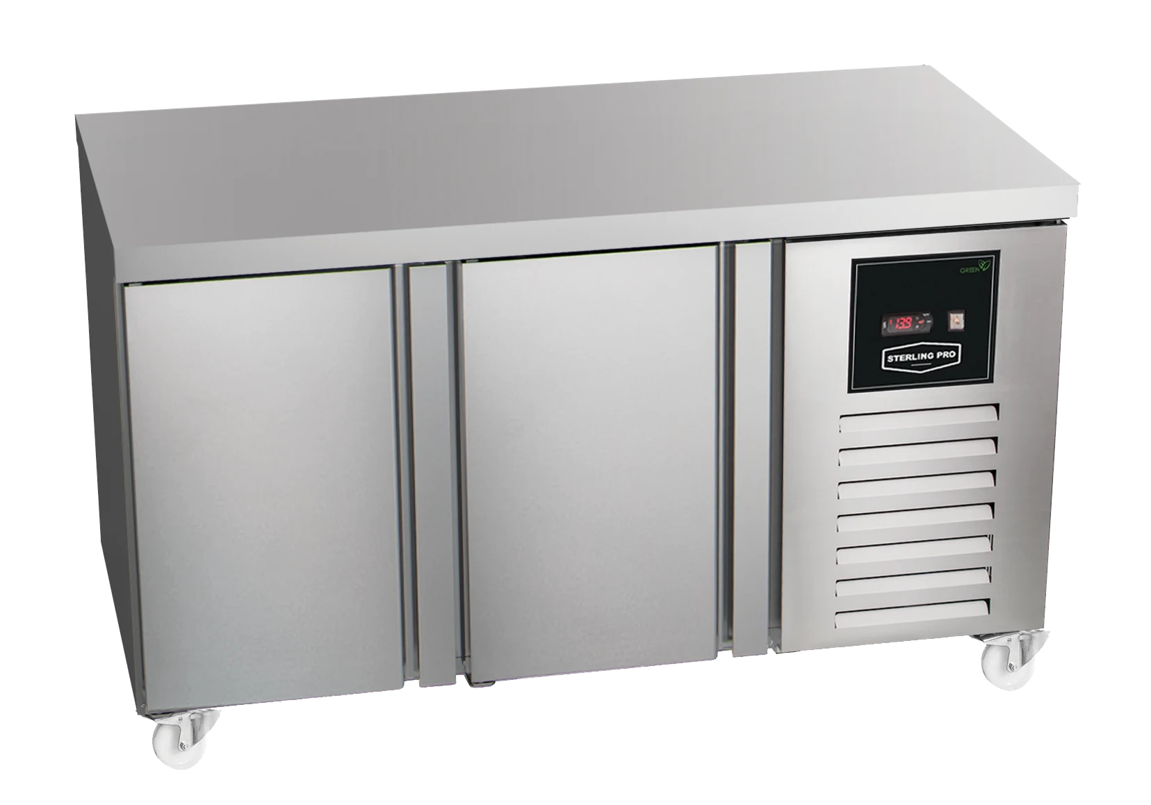 Sterling Pro Green SNI-6-150-20-NS 2 Door Freezer Counter Plain Top